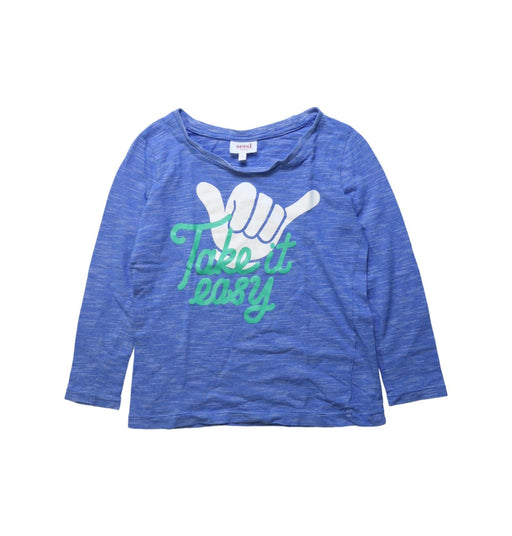 A Multicolour Long Sleeve T Shirts from Seed in size 5T for boy. (Front View)