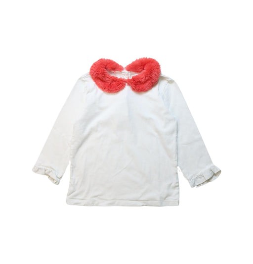 A Red Long Sleeve Tops from Janie & Jack in size 6T for girl. (Front View)