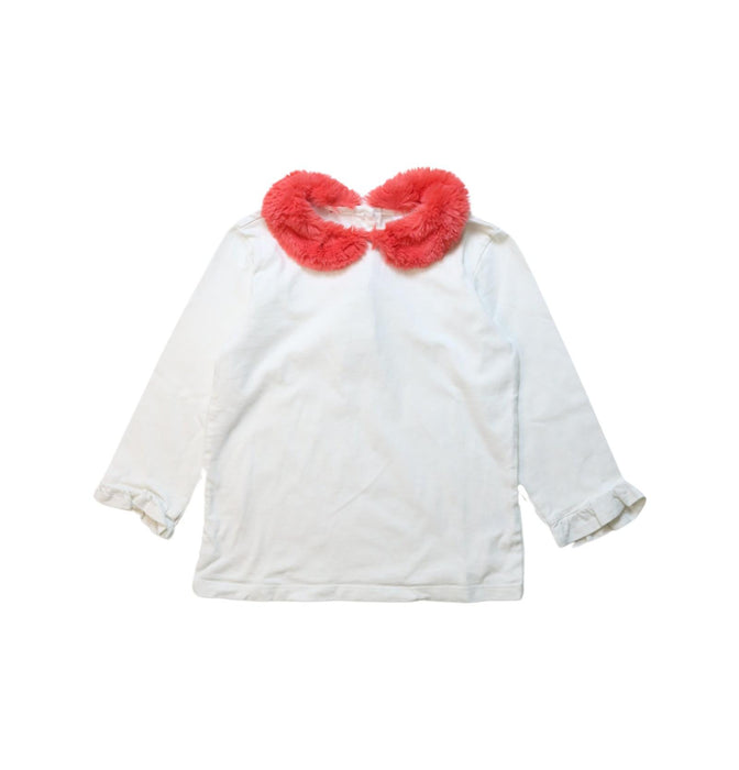 A Red Long Sleeve Tops from Janie & Jack in size 6T for girl. (Front View)