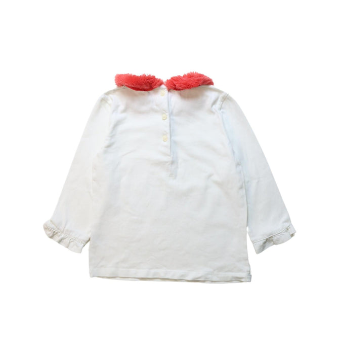 A Red Long Sleeve Tops from Janie & Jack in size 6T for girl. (Back View)