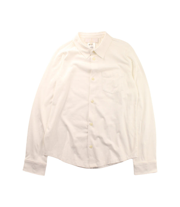 A White Long Sleeve Shirts from Jacadi in size 10Y for boy. (Front View)