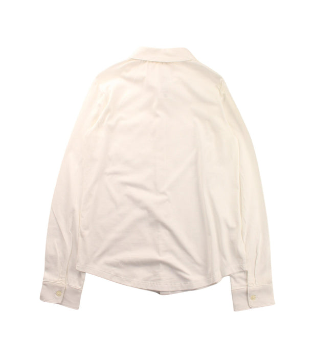 A White Long Sleeve Shirts from Jacadi in size 10Y for boy. (Back View)