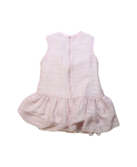 A Pink Sleeveless Dresses from Chickeeduck in size 18-24M for girl. (Back View)
