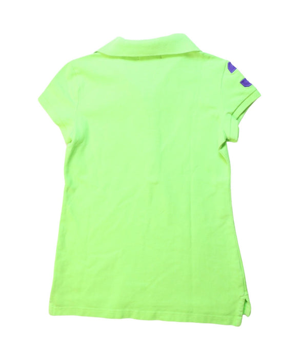 A Green Short Sleeve Polos from Polo Ralph Lauren in size 7Y for girl. (Back View)