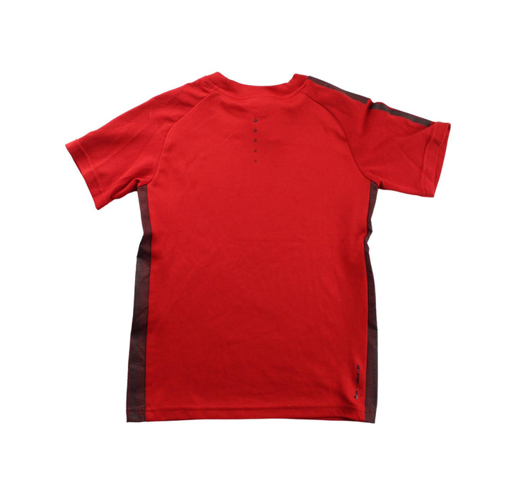 A Red Short Sleeve T Shirts from Adidas in size 7Y for boy. (Back View)