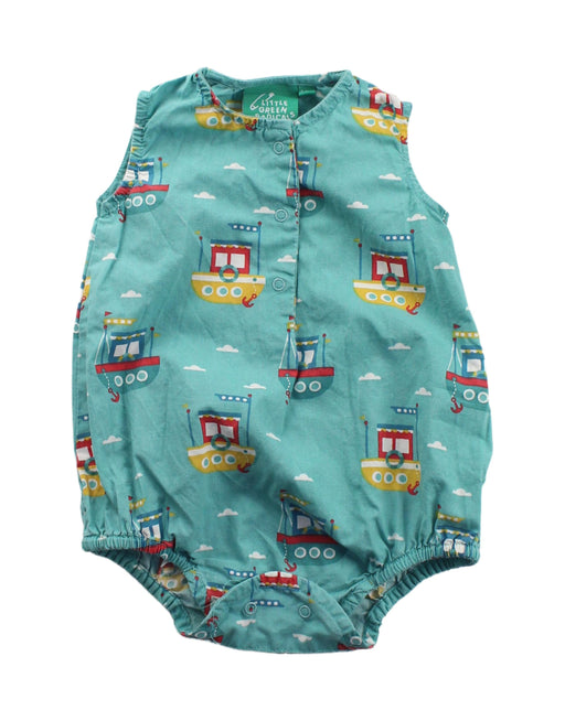 A Green Sleeveless Bodysuits from Little Green Radicals in size 6-12M for boy. (Front View)