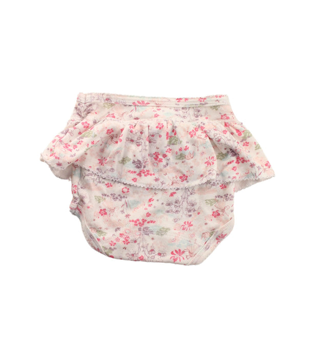 A White Bloomers from Petit Bateau in size 3-6M for girl. (Back View)