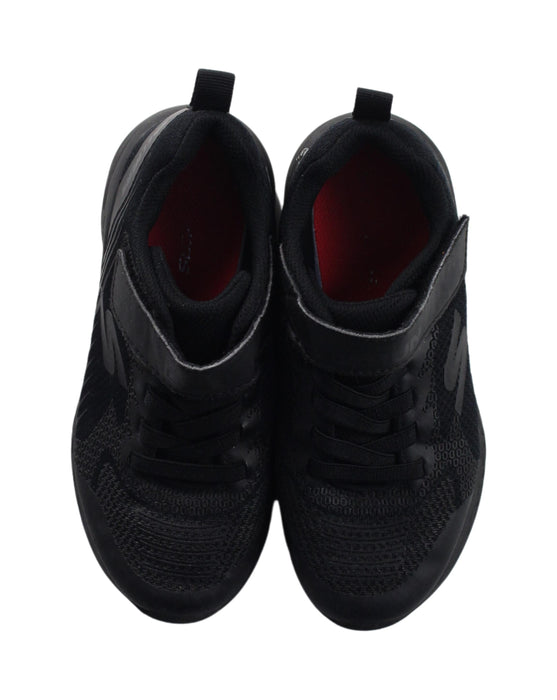 A Black Sneakers from Skechers in size 7Y for boy. (Back View)