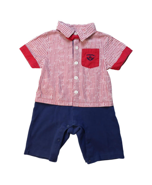 A Multicolour Short Sleeve Rompers from Chickeeduck in size 12-18M for boy. (Front View)
