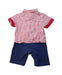 A Multicolour Short Sleeve Rompers from Chickeeduck in size 12-18M for boy. (Back View)