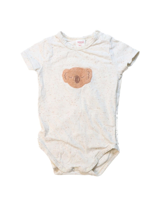 A Multicolour Short Sleeve Bodysuits from Seed in size 3-6M for neutral. (Front View)