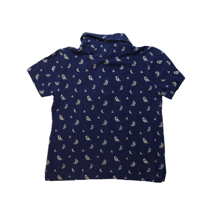 A Navy Short Sleeve Polos from Polo Ralph Lauren in size 5T for boy. (Back View)