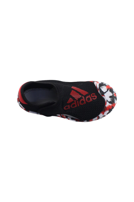 A Black Slip Ons from Adidas in size 5T for boy. (Front View)