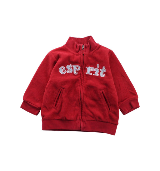 A Red Zippered Sweatshirts from ESPRIT in size 6-12M for boy. (Front View)