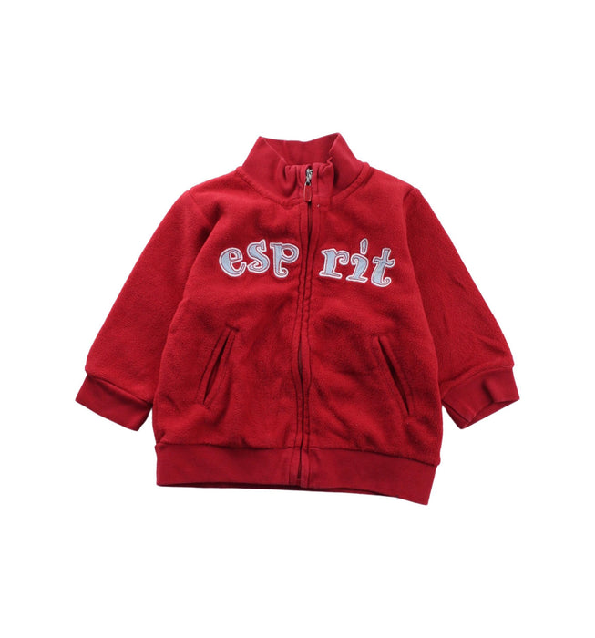 A Red Zippered Sweatshirts from ESPRIT in size 6-12M for boy. (Front View)