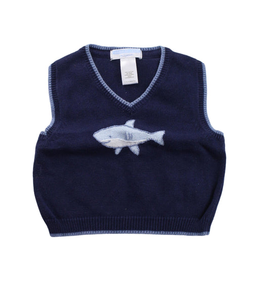 A Blue Sweater Vests from Janie & Jack in size 6-12M for boy. (Front View)