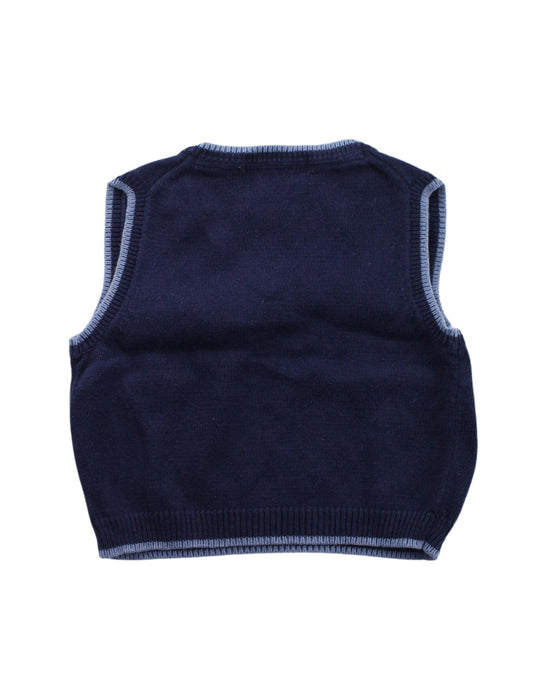 A Blue Sweater Vests from Janie & Jack in size 6-12M for boy. (Back View)