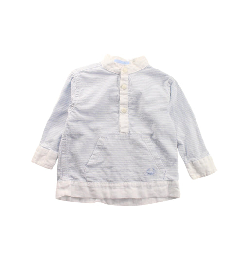 A Blue Long Sleeve Polos from Janie & Jack in size 6-12M for girl. (Front View)