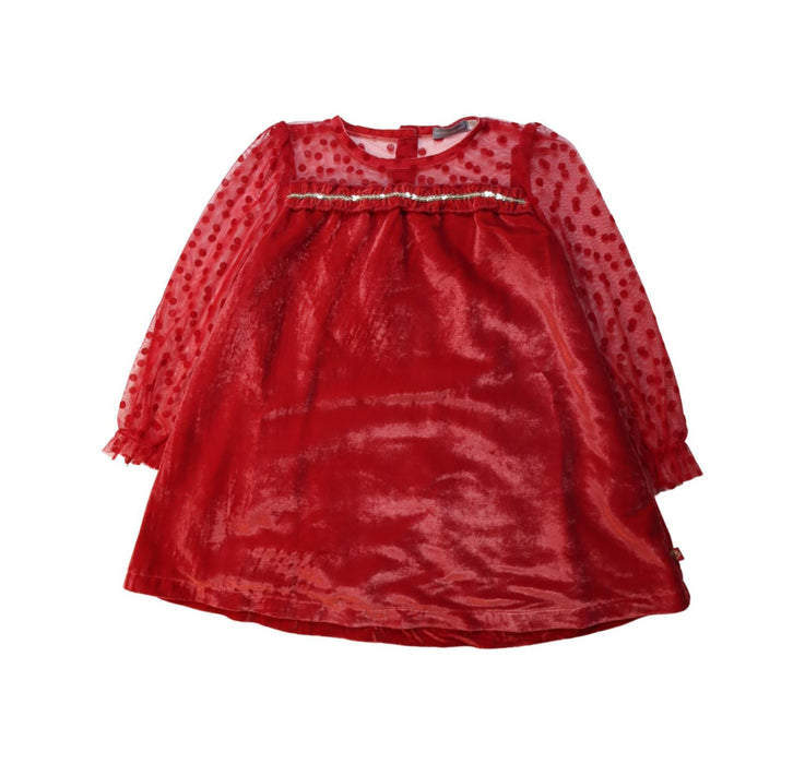 A Red Long Sleeve Dresses from Sergent Major in size 3T for girl. (Front View)