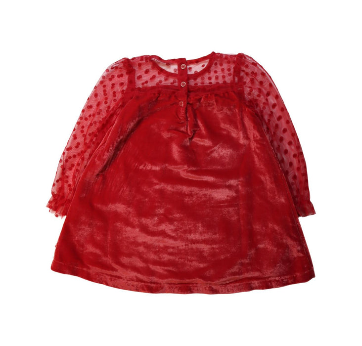 A Red Long Sleeve Dresses from Sergent Major in size 3T for girl. (Back View)