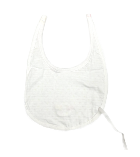 A White Bibs from Happyland in size O/S for girl. (Front View)