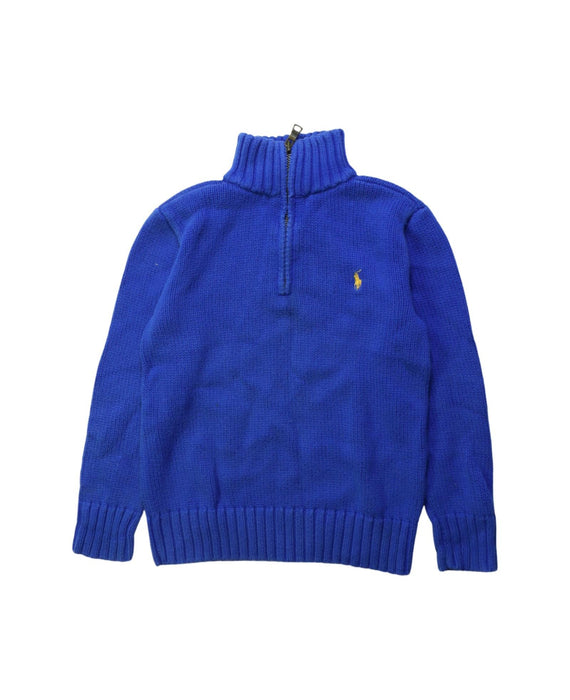 A Blue Knit Sweaters from Polo Ralph Lauren in size 5T for boy. (Front View)