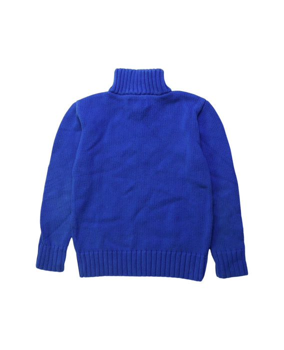 A Blue Knit Sweaters from Polo Ralph Lauren in size 5T for boy. (Back View)