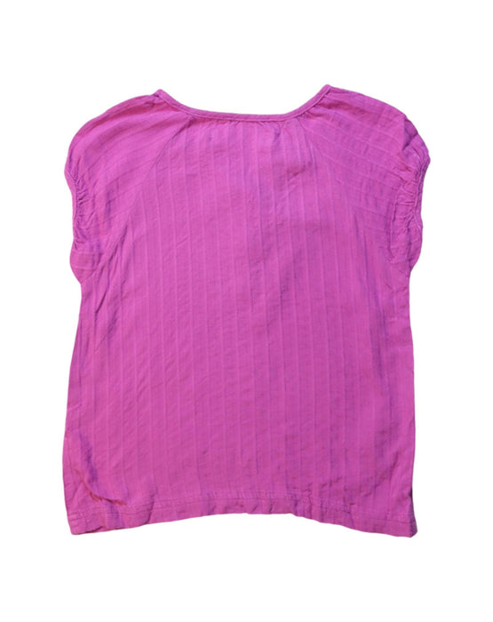 A Pink Short Sleeve Tops from Little Mercerie in size 5T for girl. (Back View)