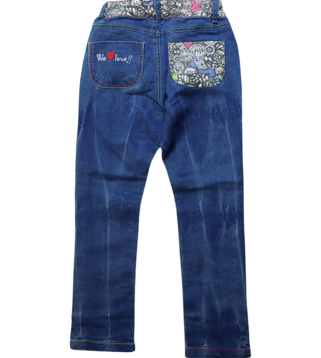 A Multicolour Jeans from Desigual in size 4T for girl. (Back View)