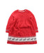 A Red Sweater Dresses from Boden in size 12-18M for girl. (Front View)