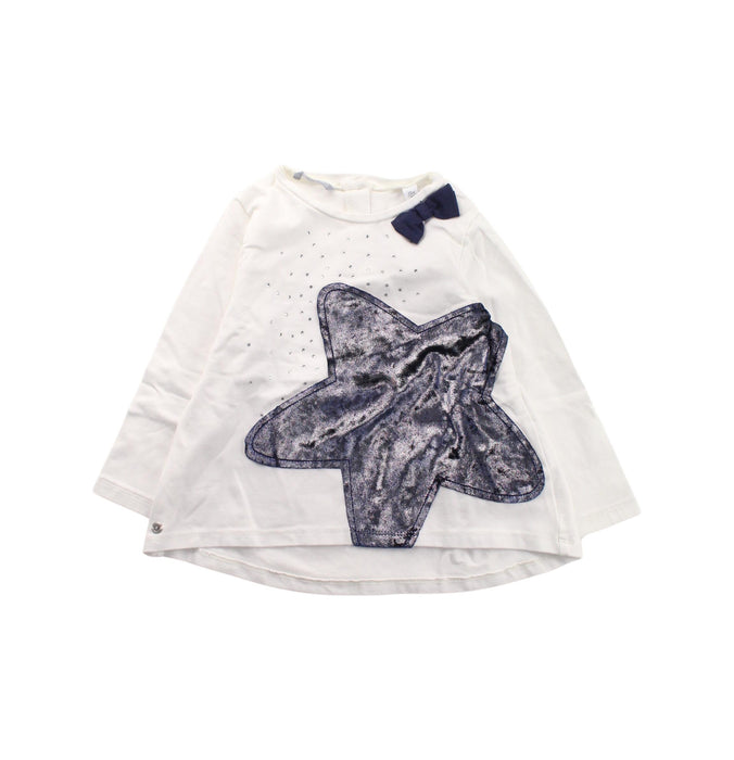 A White Long Sleeve Dresses from Sarabanda in size 18-24M for girl. (Front View)