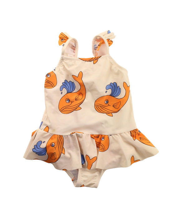 A Ivory Swimsuits from Mini Rodini in size 12-18M for girl. (Front View)