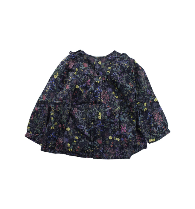 A Blue Long Sleeve Tops from Bonpoint in size 3T for girl. (Back View)