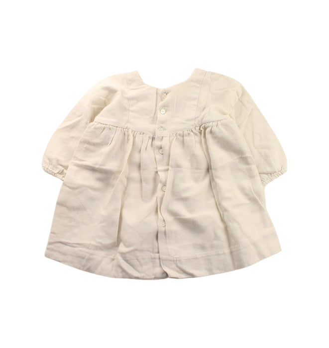 A White Long Sleeve Dresses from Bonpoint in size 6-12M for girl. (Back View)