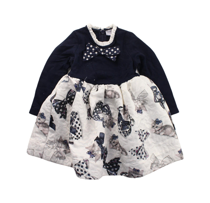 A Blue Long Sleeve Dresses from Monnalisa in size 6-12M for girl. (Front View)