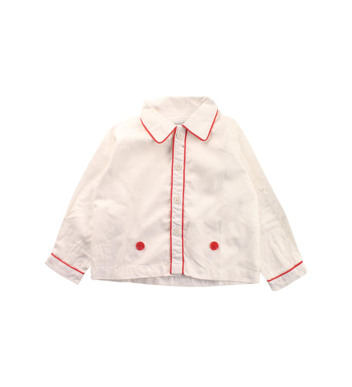 A White Long Sleeve Shirts from Rachel Riley in size 6-12M for girl. (Front View)