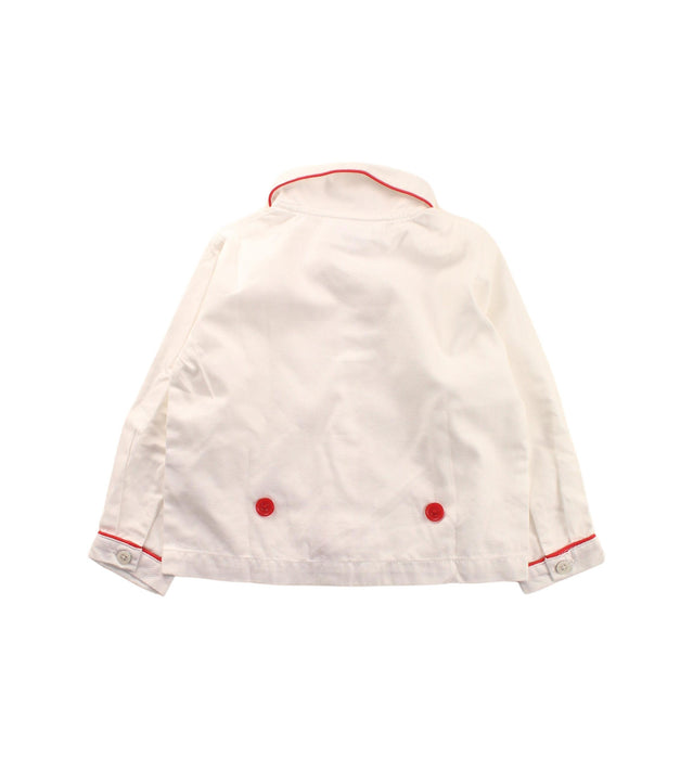 A White Long Sleeve Shirts from Rachel Riley in size 6-12M for girl. (Back View)