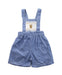 A Blue Overall Shorts from Rachel Riley in size 3-6M for girl. (Front View)