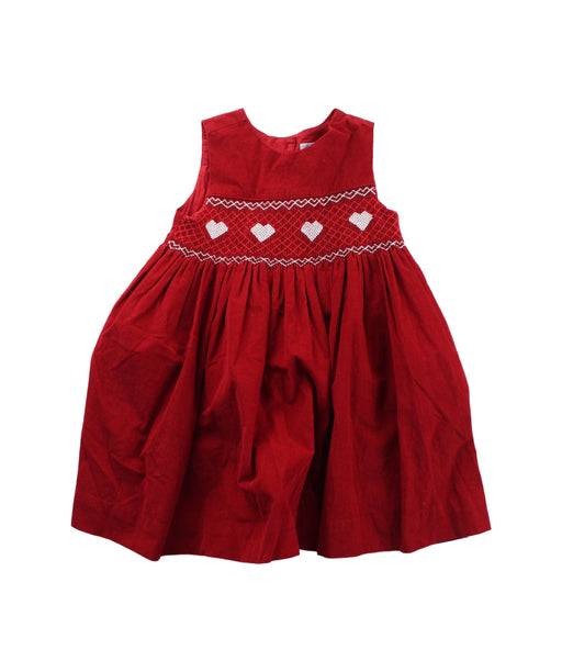 A Red Sleeveless Dresses from Rachel Riley in size 2T for girl. (Front View)