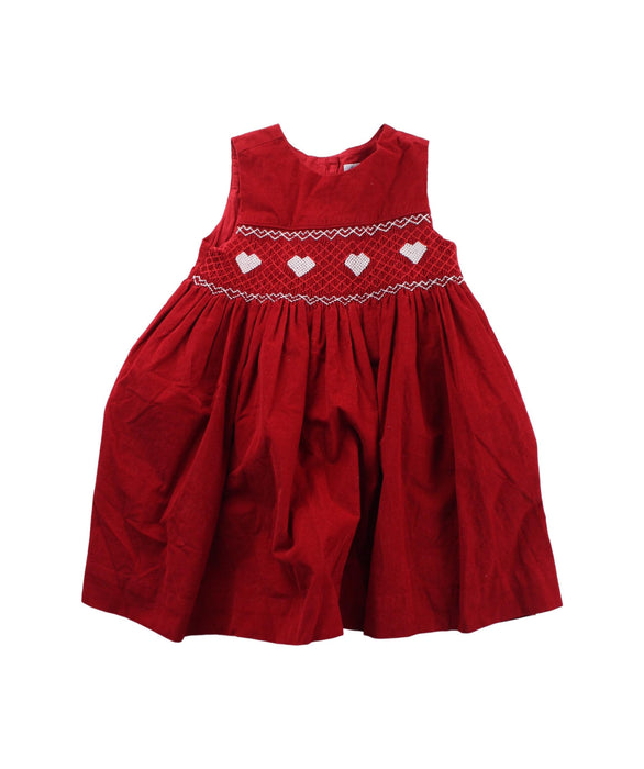 A Red Sleeveless Dresses from Rachel Riley in size 2T for girl. (Front View)