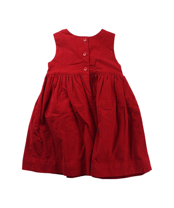 A Red Sleeveless Dresses from Rachel Riley in size 2T for girl. (Back View)