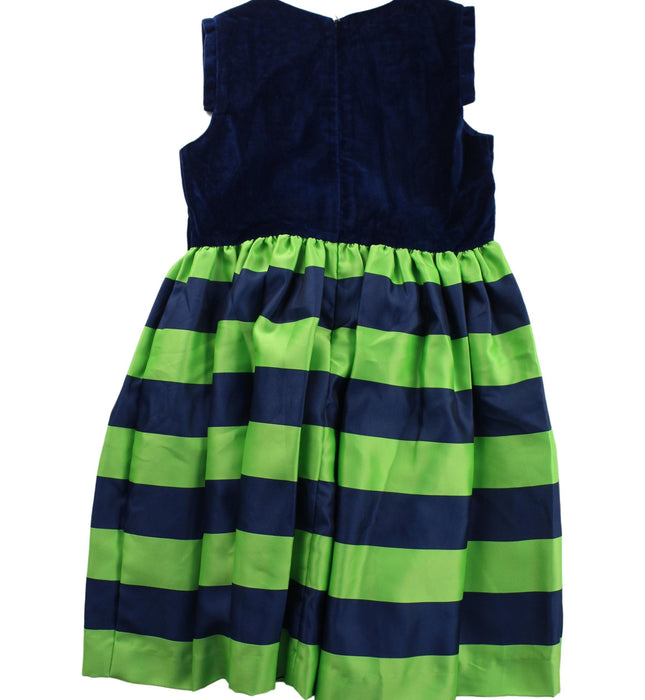 A Blue Sleeveless Dresses from Jacadi in size 8Y for girl. (Back View)