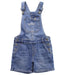 A Blue Overall Shorts from Interdit de me Gronder in size 6T for girl. (Front View)