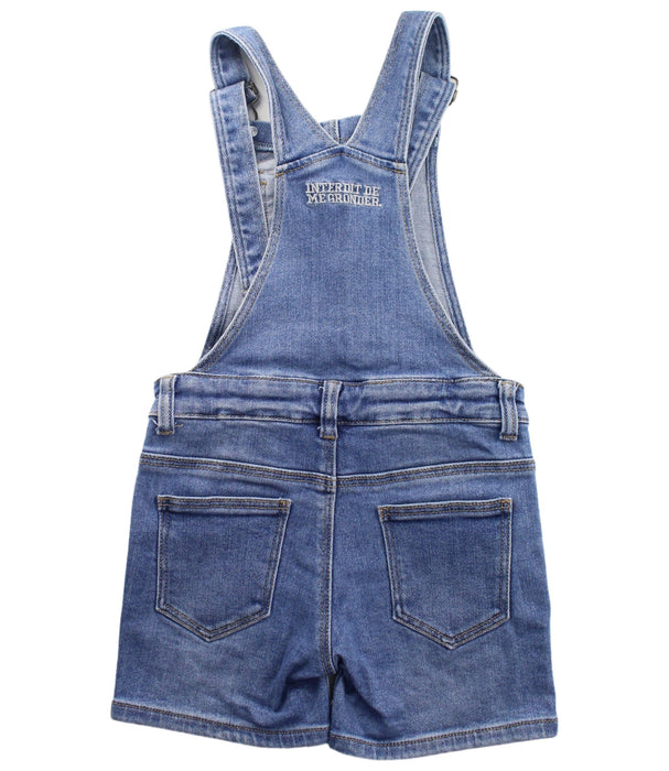 A Blue Overall Shorts from Interdit de me Gronder in size 6T for girl. (Back View)