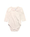 A White Long Sleeve Bodysuits from Jacadi in size 6-12M for girl. (Front View)