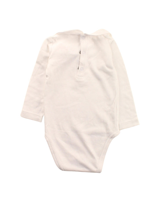 A White Long Sleeve Bodysuits from Jacadi in size 6-12M for girl. (Back View)