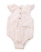 A Pink Short Sleeve Bodysuits from Seed in size 3-6M for girl. (Front View)