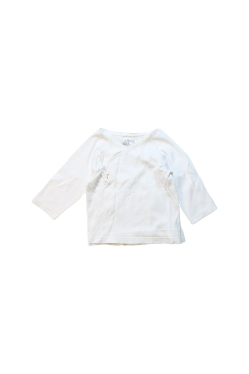 A White Long Sleeve T Shirts from Mides in size 0-3M for neutral. (Front View)