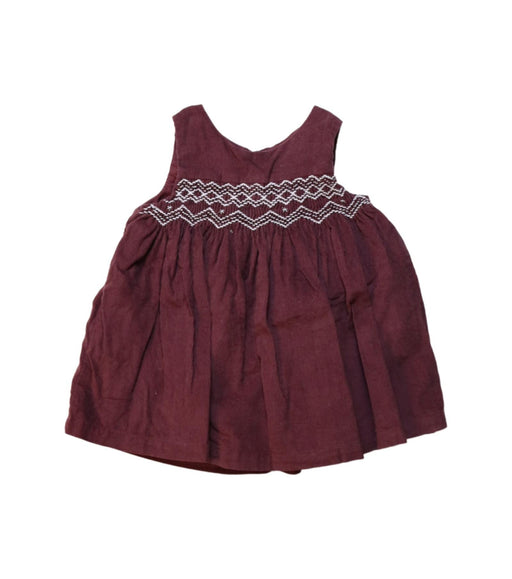 A Red Sleeveless Dresses from The Little White Company in size 0-3M for girl. (Front View)