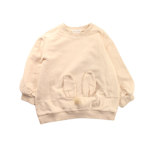 A Beige Crewneck Sweatshirts from Naomi Wear in size 2T for girl. (Front View)